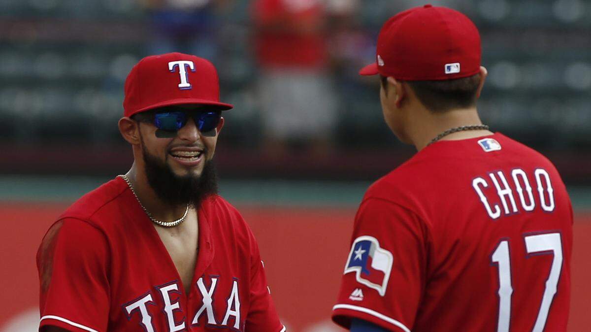 Shin-Soo Choo was the Rangers’ hottest hitter for around two months. Rougned Odor, left, has been hot the past three months.