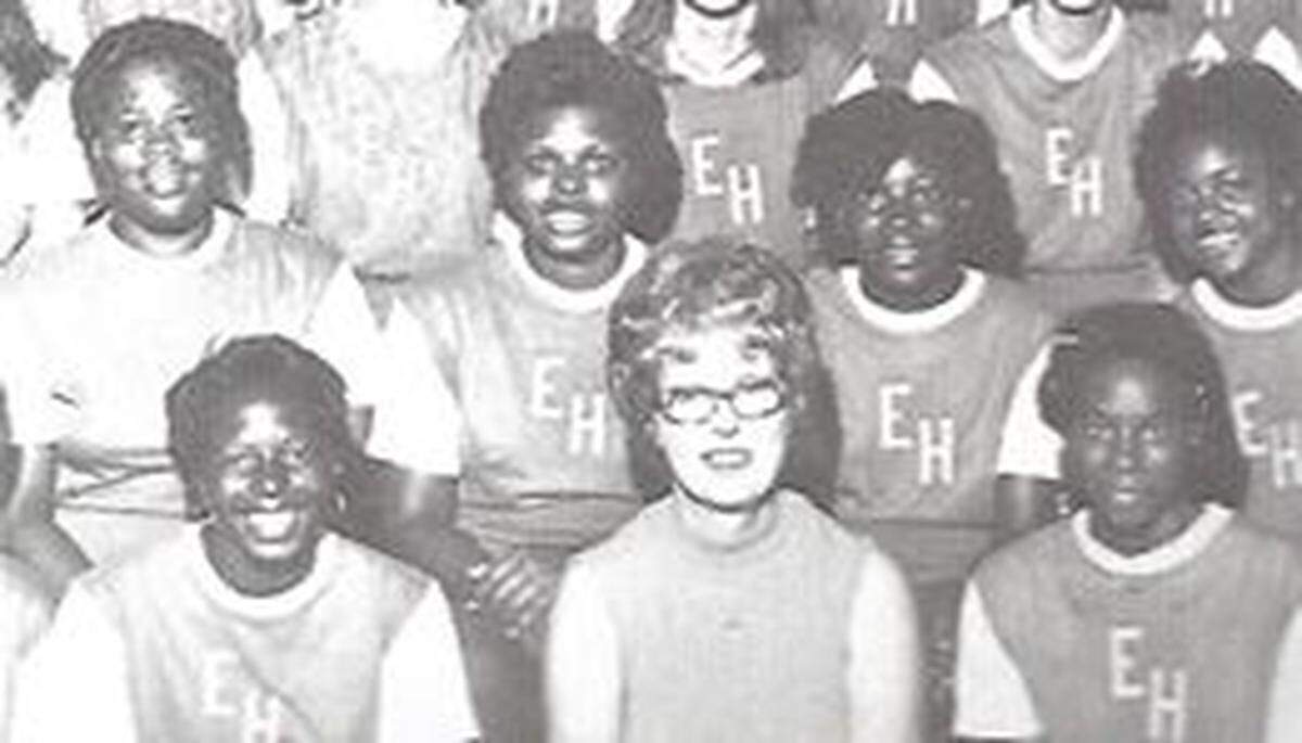 Miriam Moore with the Eastern Hills track and field team.