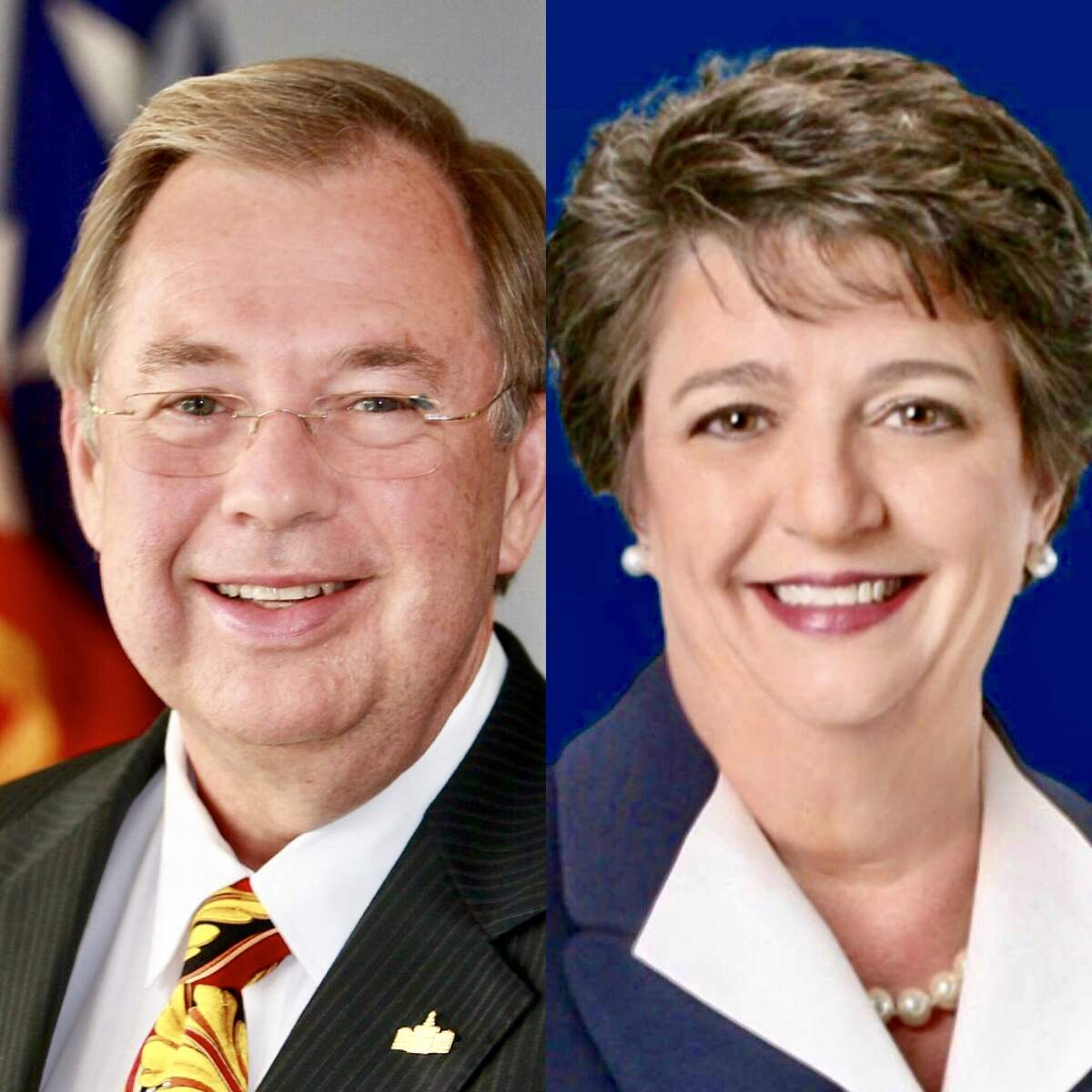 County Judge Glen Whitley, left, and District Attorney Sharen Wilson