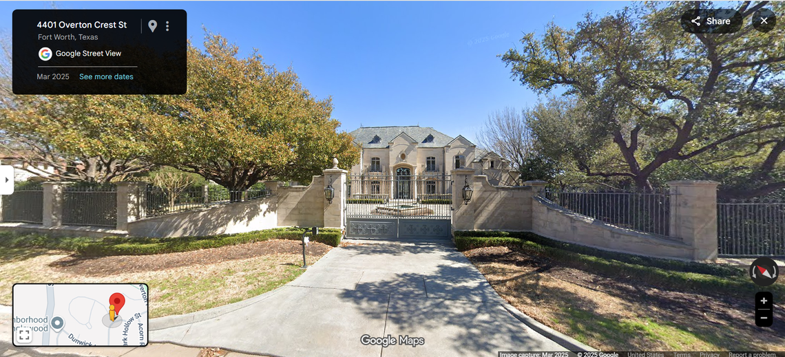 The former home of ex-Radio Shack CEO Len Roberts at 4400 Overton Crest St.