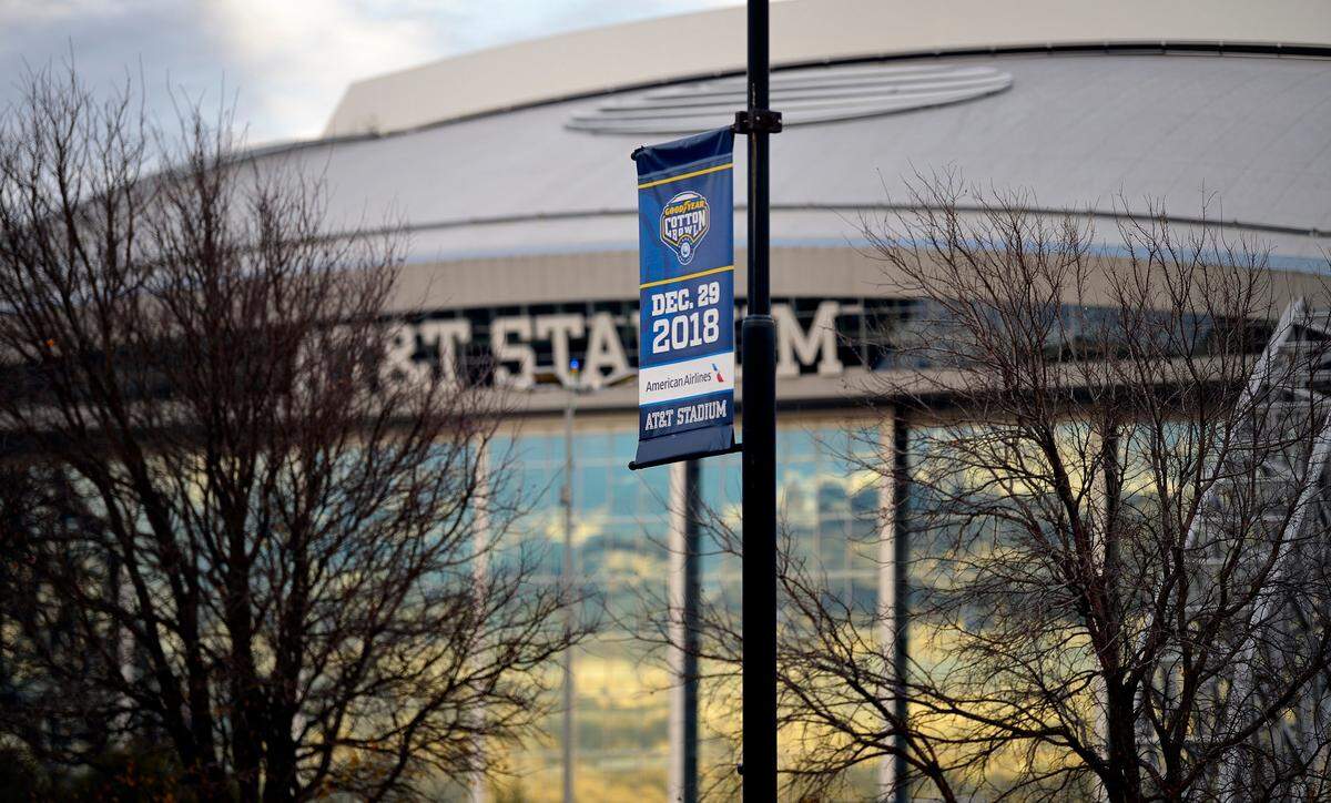 This year’s Goodyear Cotton Bowl Classic at AT&T Stadium features Penn State against Memphis on Dec. 28.