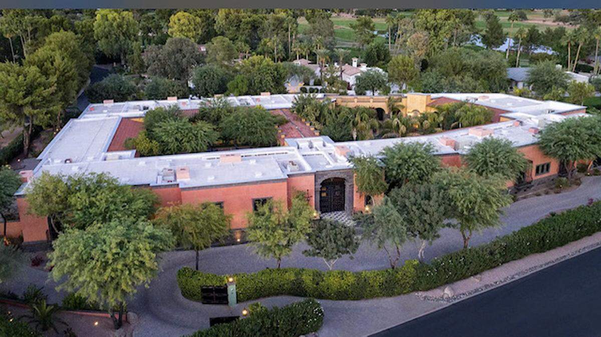 The massive property was inspired by an Italian villa outside of Rome.