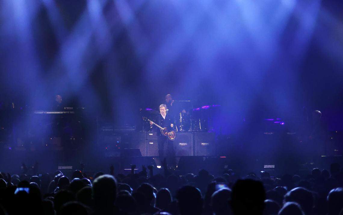 Paul McCartney performs to a sold out crowd at Dickie’s Arena in Fort Worth as part of his “Got Back” tour on Tuesday, May 17, 2022.