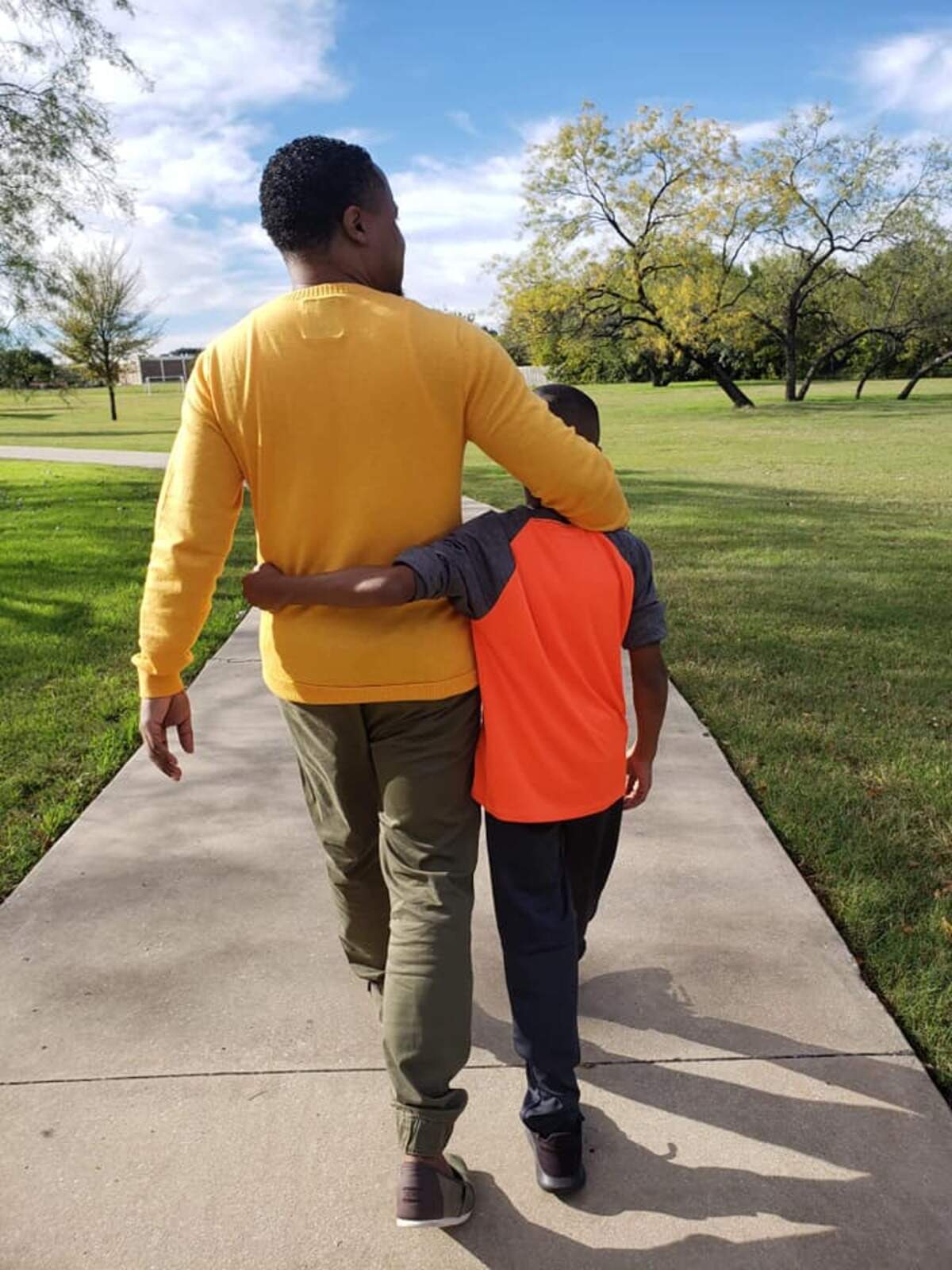 Ryan Crawford and his son, Christopher.