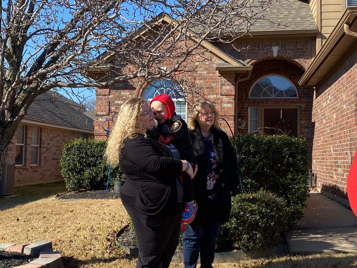 Six-year-old Rylan Pruitt was dressed in blue and black, with his Fort Worth Police Department uniform shirt that was decorated with the police department’s badges and his last name near a front pocket. He wore blue and red Spider-Man shoes Wednesday morning as he was sworn in as an honorary police officer.