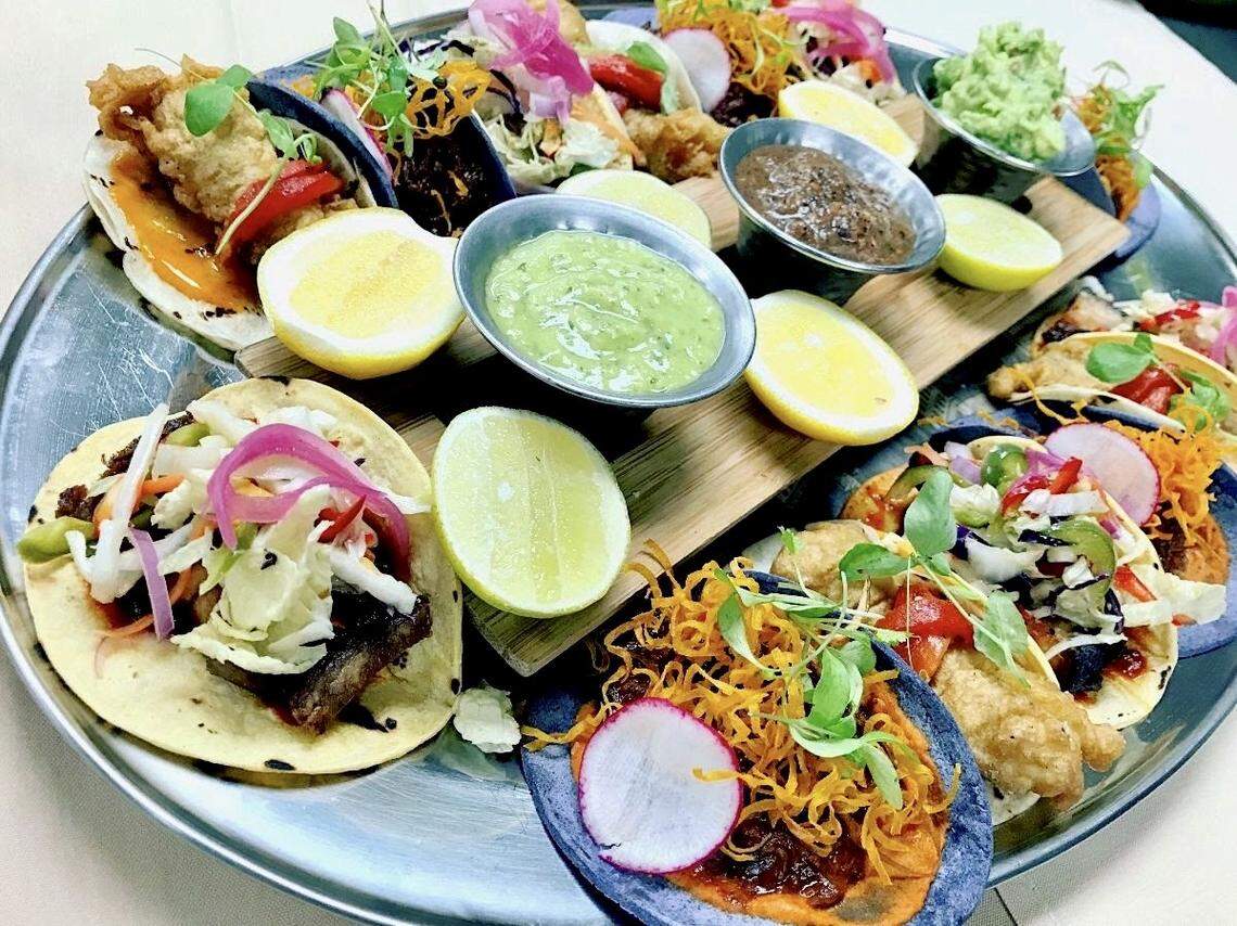 A taco sampler at Toro Toro, opening in 2020 at the Renaissance Worthington.