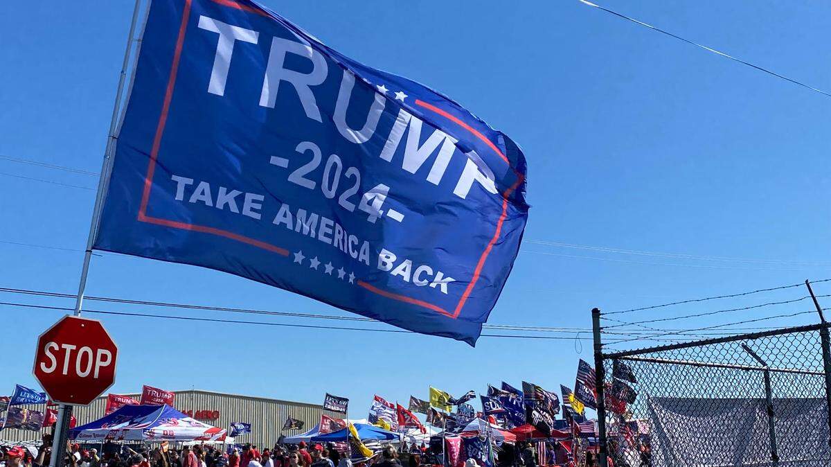 Hundreds gathered at the Waco airport Saturday as they waited for Donald Trump to arrive at his first rally in his 2024 presidential campaign.