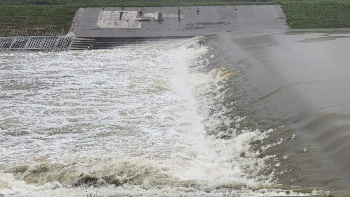 The Trinity River at Gateway Park in Fort Worth.