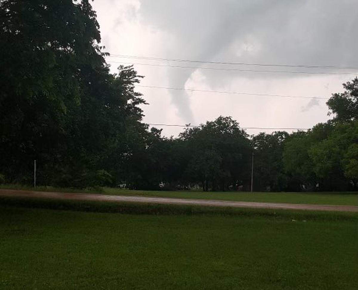 A tornado was spotted in North Texas on the Johnson/Hill County line at Highway 171 and County Road 1105 about 7:30 p.m. Monday, May 3, 2021. The Johnson County Emergency Management Office reported large hail but no tornado damage in the county.