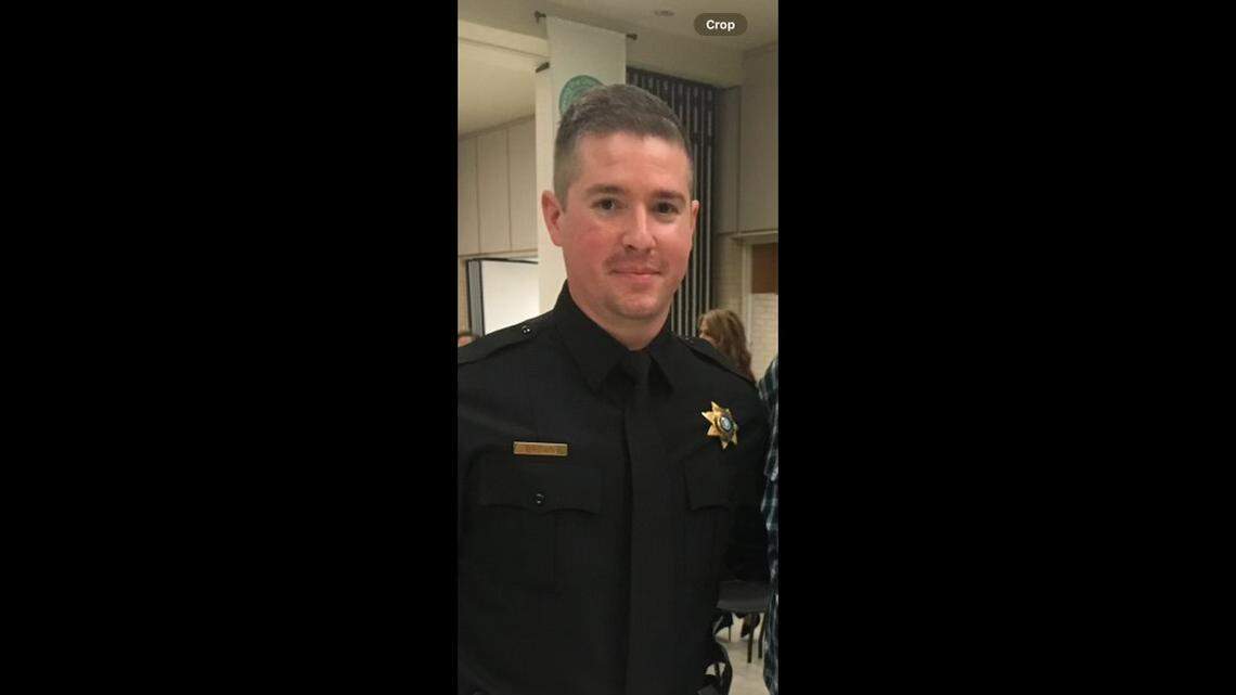 Tarrant County Sheriff’s Deputy Brent Brown, 35, was shot twice by a man who pulled a gun at a Fort Worth credit union on Nov. 27, 2023, authorities said. Brown is recovering at JPS Hospital.