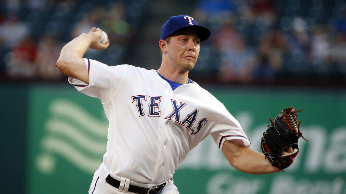 Adrian Sampson turned in another nice start Monday, allowing two runs in 5 2/3 innings, but the Rangers’ offense was a no-show yet again.