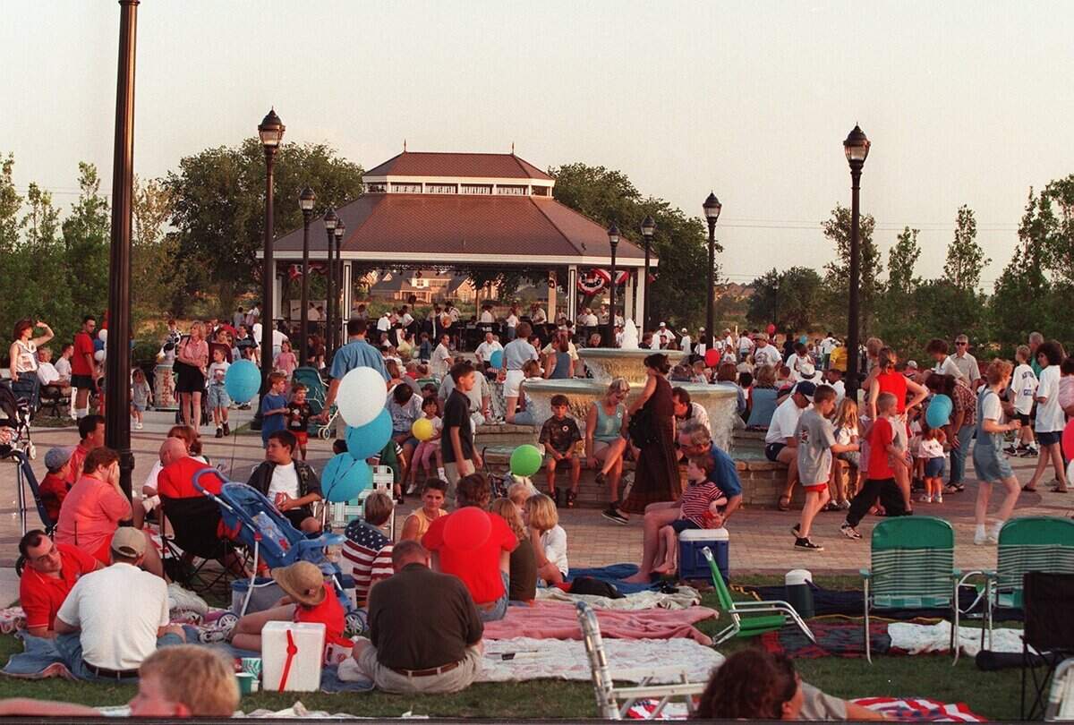 July 3, 1999: Southlake held a celebration for Independence Day at Town Square.