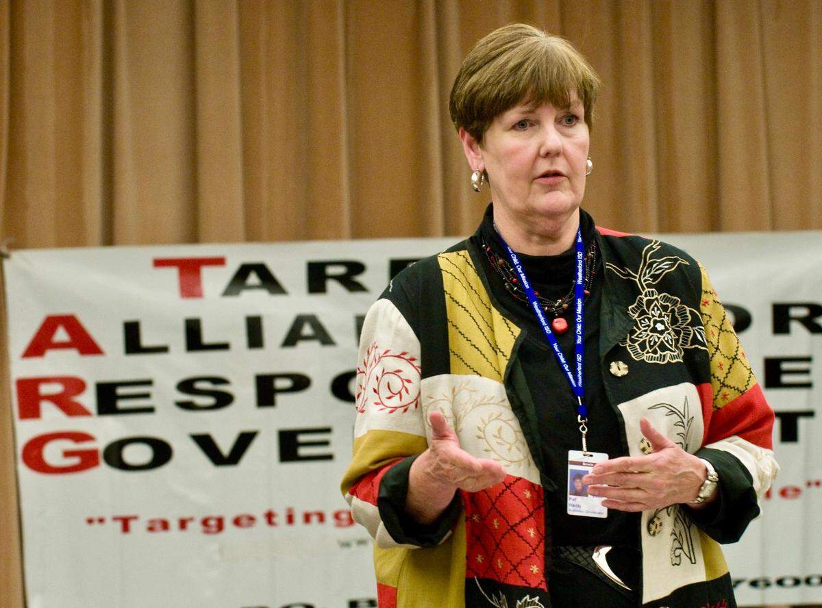 Pat Hardy, a member of State Board of Education who represents part of Tarrant County, spoke at a Tarrant Alliance for Responsible Government meeting in 2010 in Arlington. Special to the Star-Telegram/Willis Knight.