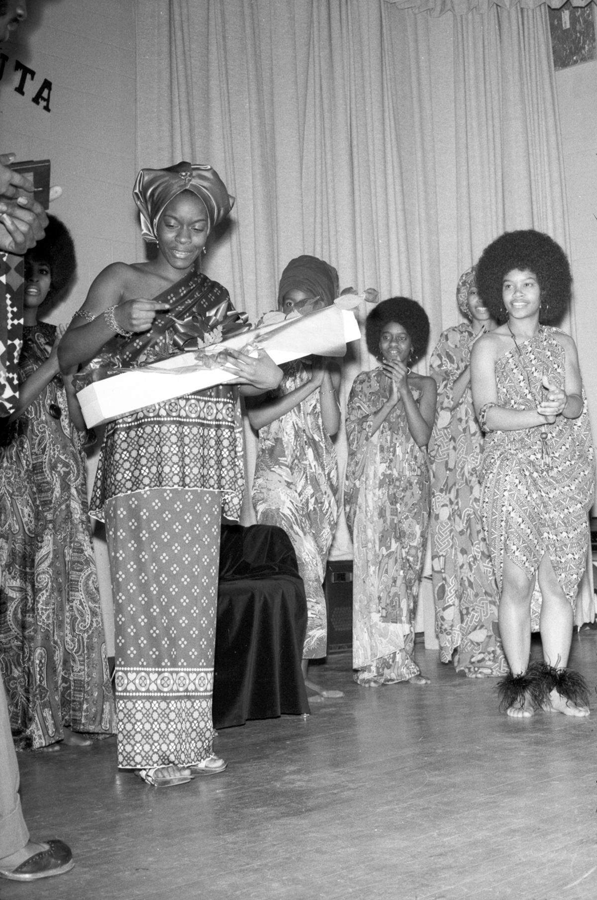 Feb. 10, 1973: Althea Wilcox, 17, a freshman student from Fort Worth, after being named Miss Black UTA (University of Texas at Arlington), an event hosted by Alpha Phi Alpha. She is a medical technology major and is the daughter of Mr. and Mrs. Bennie Wilcox.