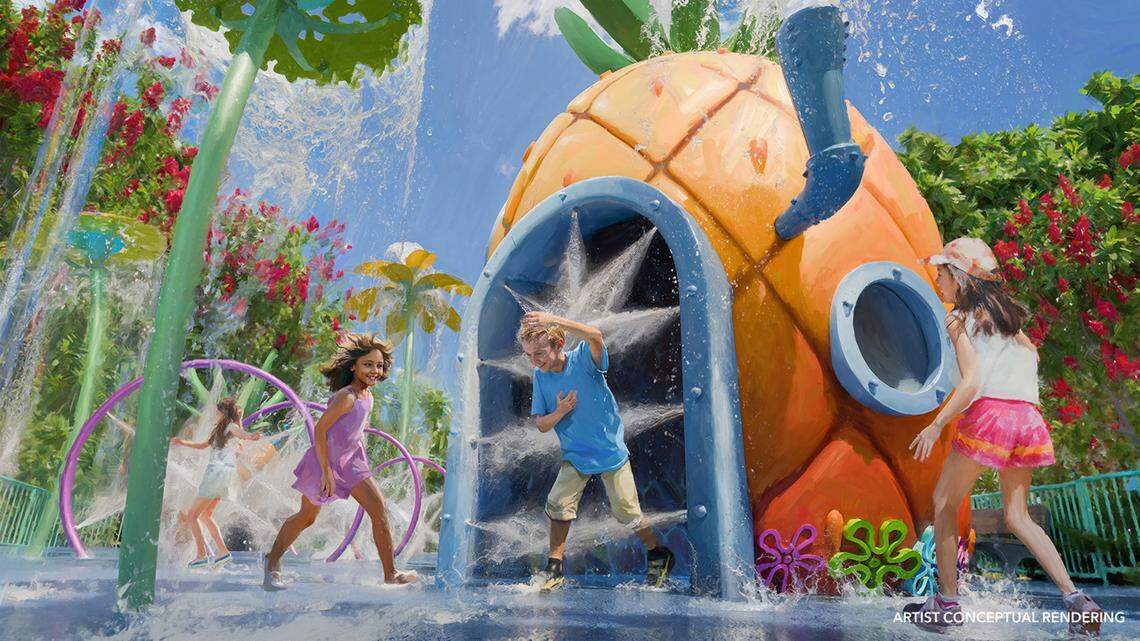 Nickelodeon’s SpongeBob SquarePants Bikini Bottom at Universal Kids Resort in Frisco.