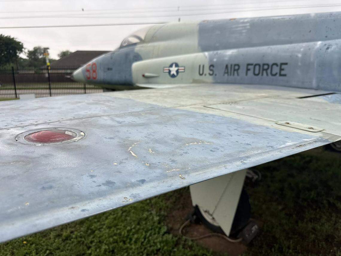 Historic planes at the Fort Worth Aviation Museum were damaged and dented by hail during the severe weather and tornadoes on April 25, 2026.
