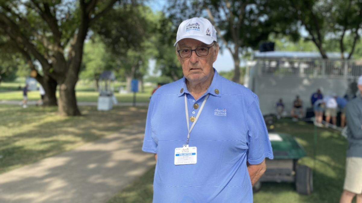 Charles Schwab Challenge volunteer Bud Smith has volunteered at the event for five decades.