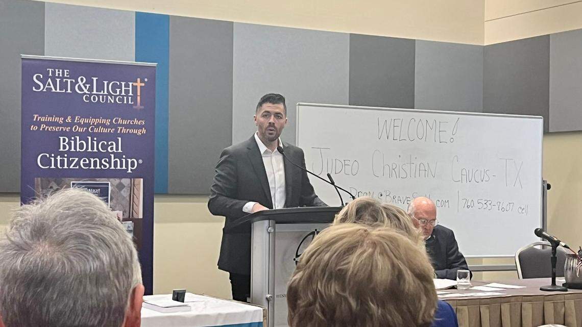 North Texas house District 93 representative Nate Schatzline spoke on a panel at the Texas GOP convention Friday.