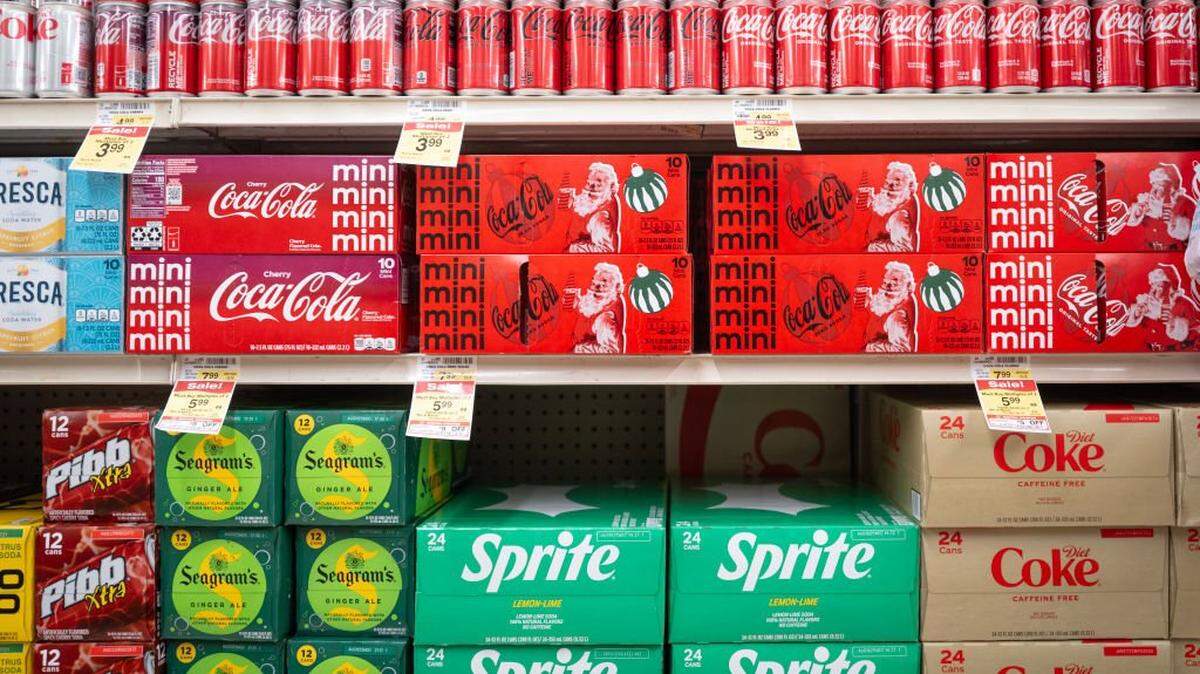 CHICAGO, ILLINOIS - DECEMBER 11: Coca-Cola soft drinks are offered for sale at a grocery store on December 11, 2024 in Chicago, Illinois. Coca-Cola is one of several companies named in a lawsuit that accuses major food companies of marketing ultra-processed and addictive foods to children. (Photo by Scott Olson/Getty Images)