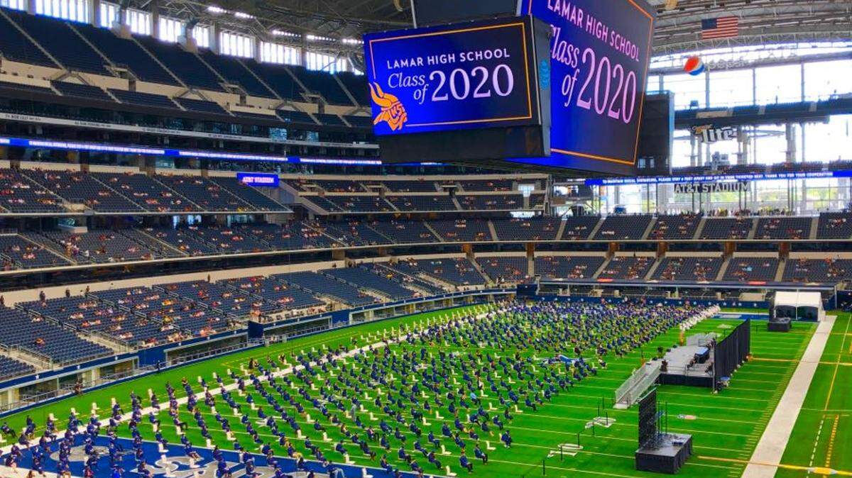 More than 700 students graduated from Lamar High School on Friday at AT&T Stadium.