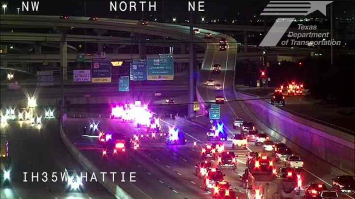All northbound lanes of Interstate 35W near downtown Fort Worth were closed to traffic early Monday morning, July 21, because of a fatal crash that involved a motorcycle.