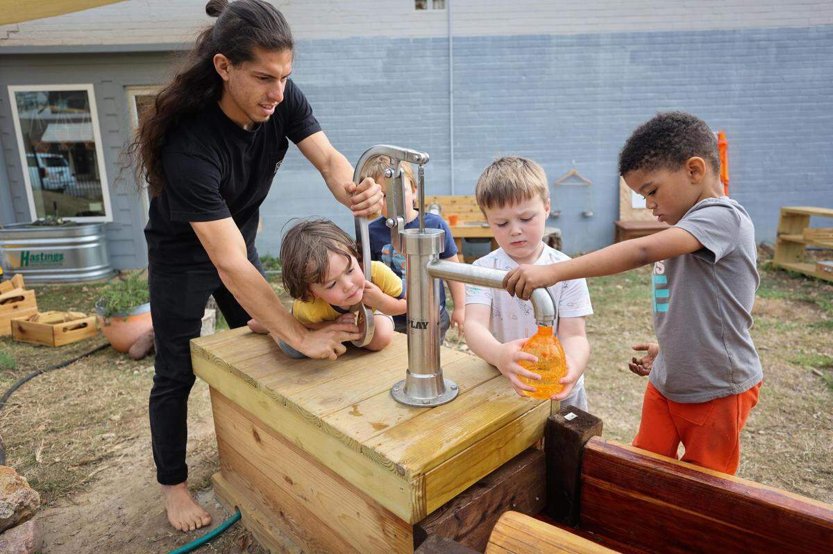 A nonprofit that aims to bring play spaces to children is in the fundraising stage, and has set up a proof of concept in a booth at a local street fair. So far, children are fans of the concept, according to the founders.