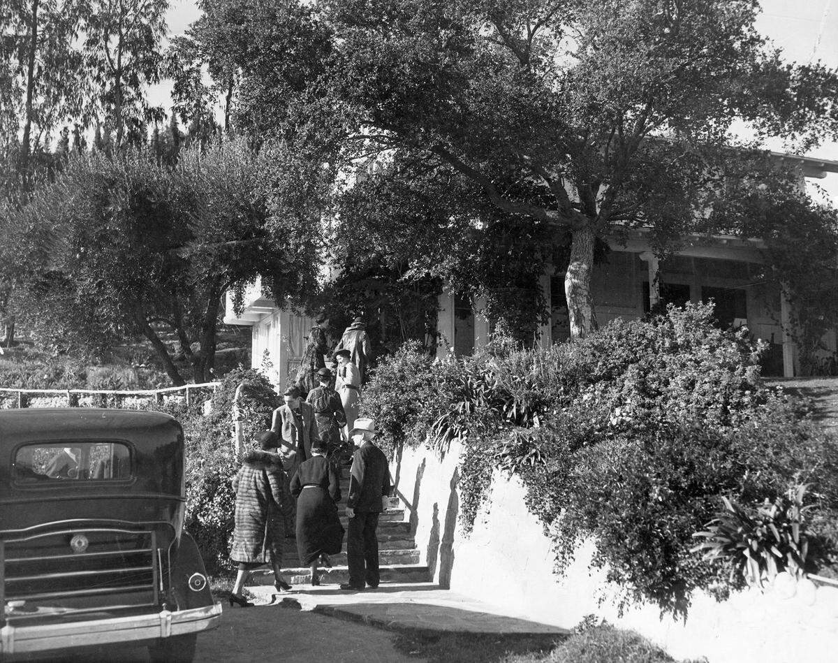 Exterior of Will Rogers’ ranch home in Pacific Palisades, California, on Dec. 12, 1935.