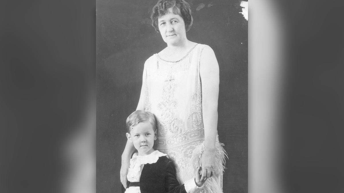 Gov. Miriam Amanda “Ma” Ferguson and her grandson on Ferguson’s inauguration day in 1925 as Texas’ first female governor. Her husband, Gov. James “Pa” Ferguson had been impeached in 1917.