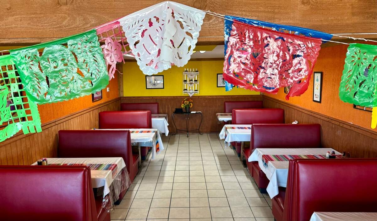 The original dining room at La Casa de Lina restaurant in Fort Worth, as seen April 21, 2025.