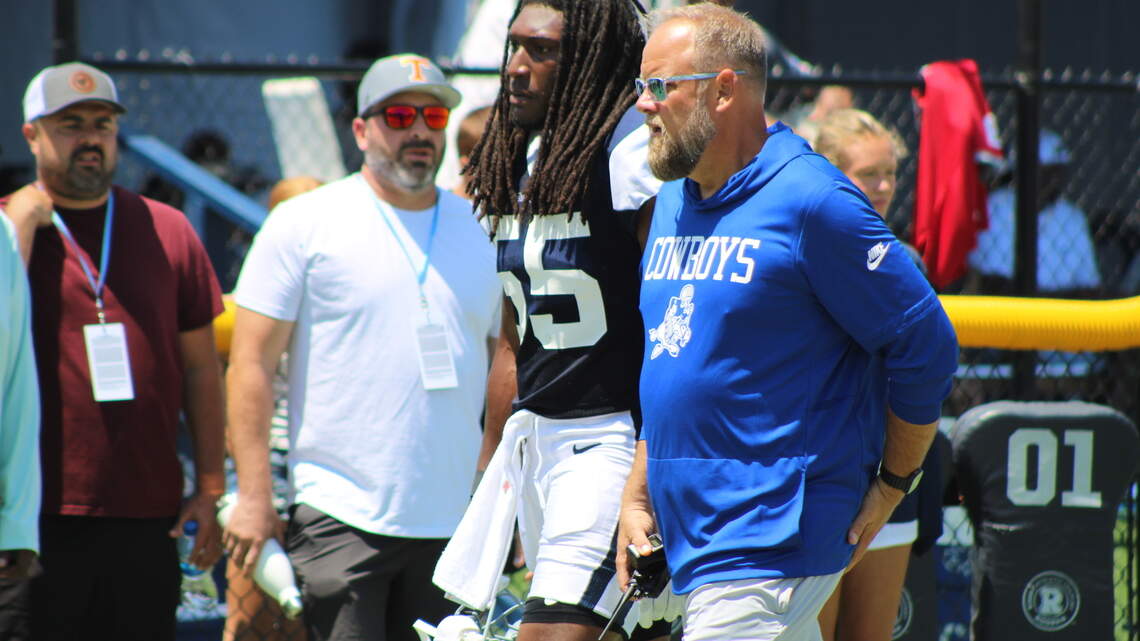 Dallas Cowboys rookie training camp standout leaves practice with injury
