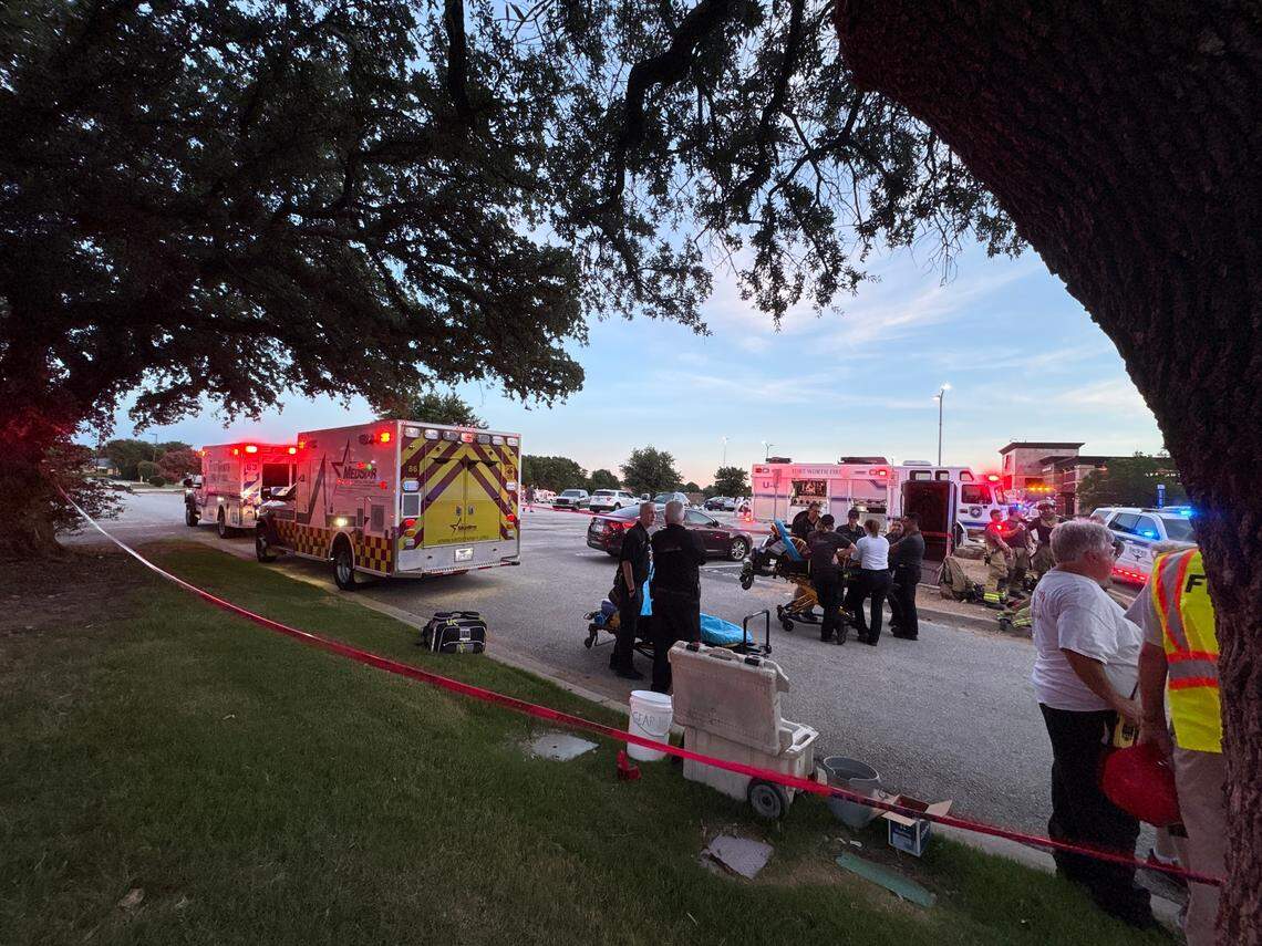Fort Worth firefighters respond to a two-alarm fire at Hulen Mall on Friday night, June 27. Shoppers and employees were evacuated from the mall.