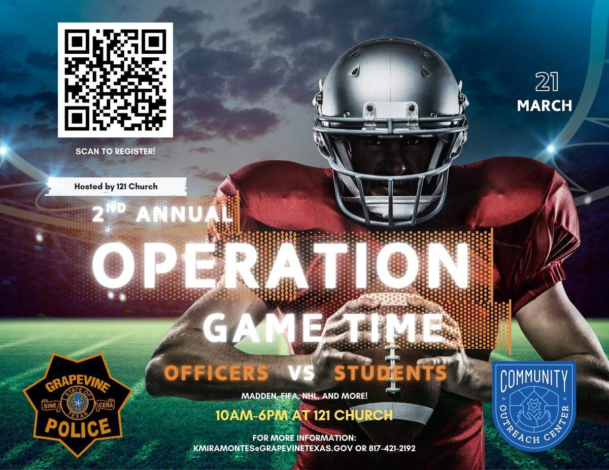 Teams made up of officers and students will get to face-off playing NHL, FIFA and Madden games