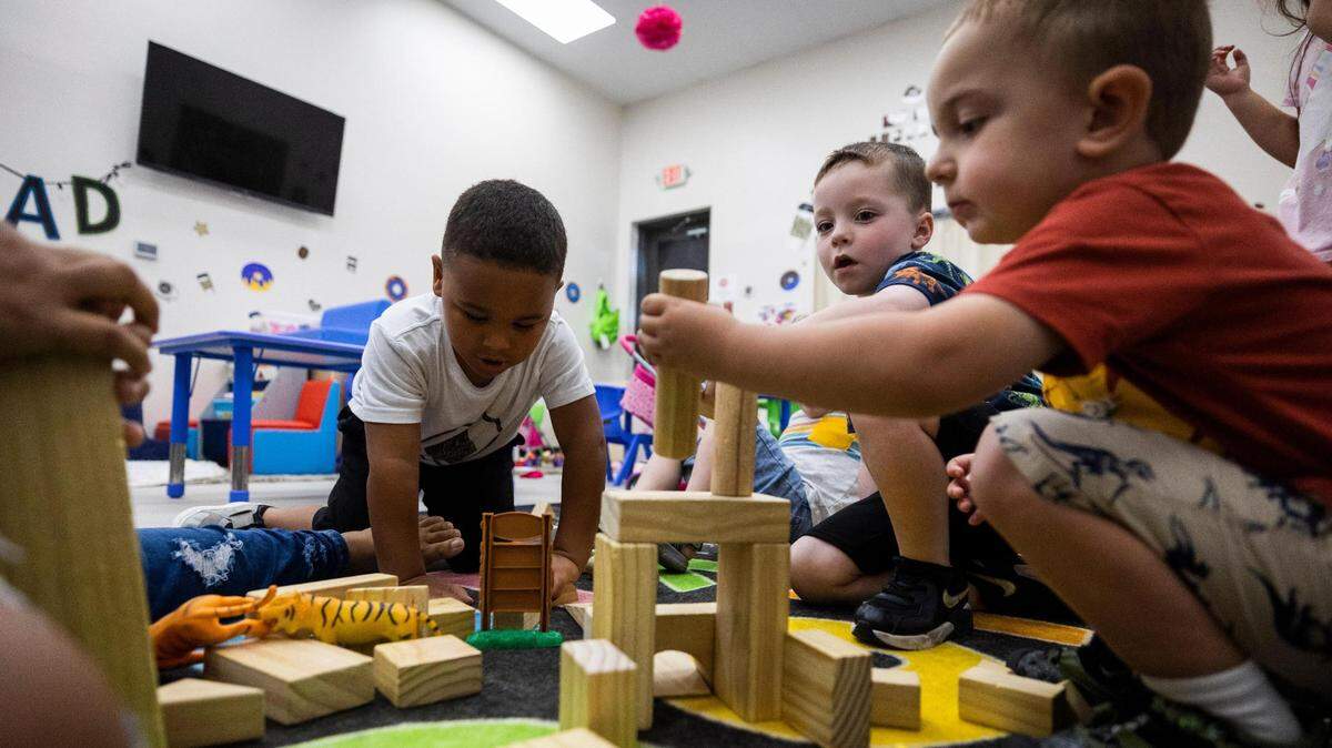 Child care has generally been separate from schools, like this program photographed in June, called Fellowship of the Parks. But infant and toddler care will soon be part of a school on the south side of Fort Worth.