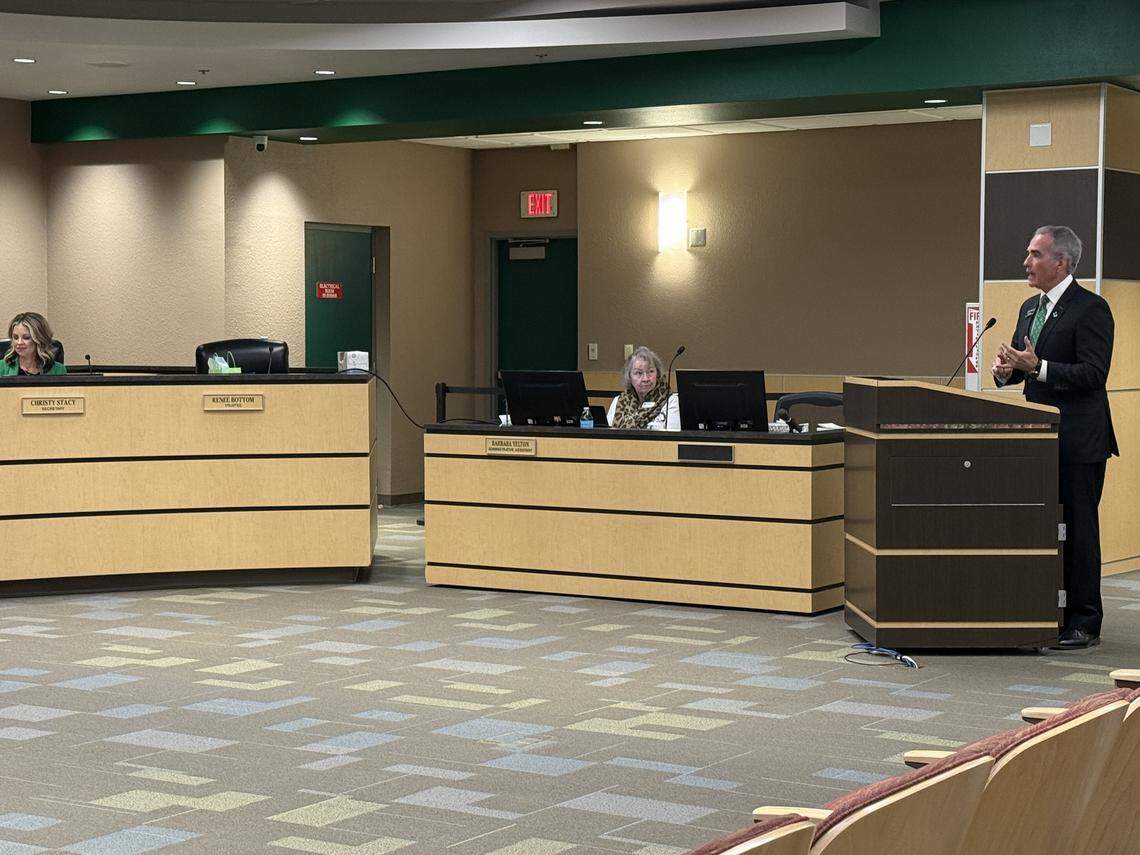 Jeff Brady, executive director of communications, presented the recommendations of the taskforce to the board prior to their vote.