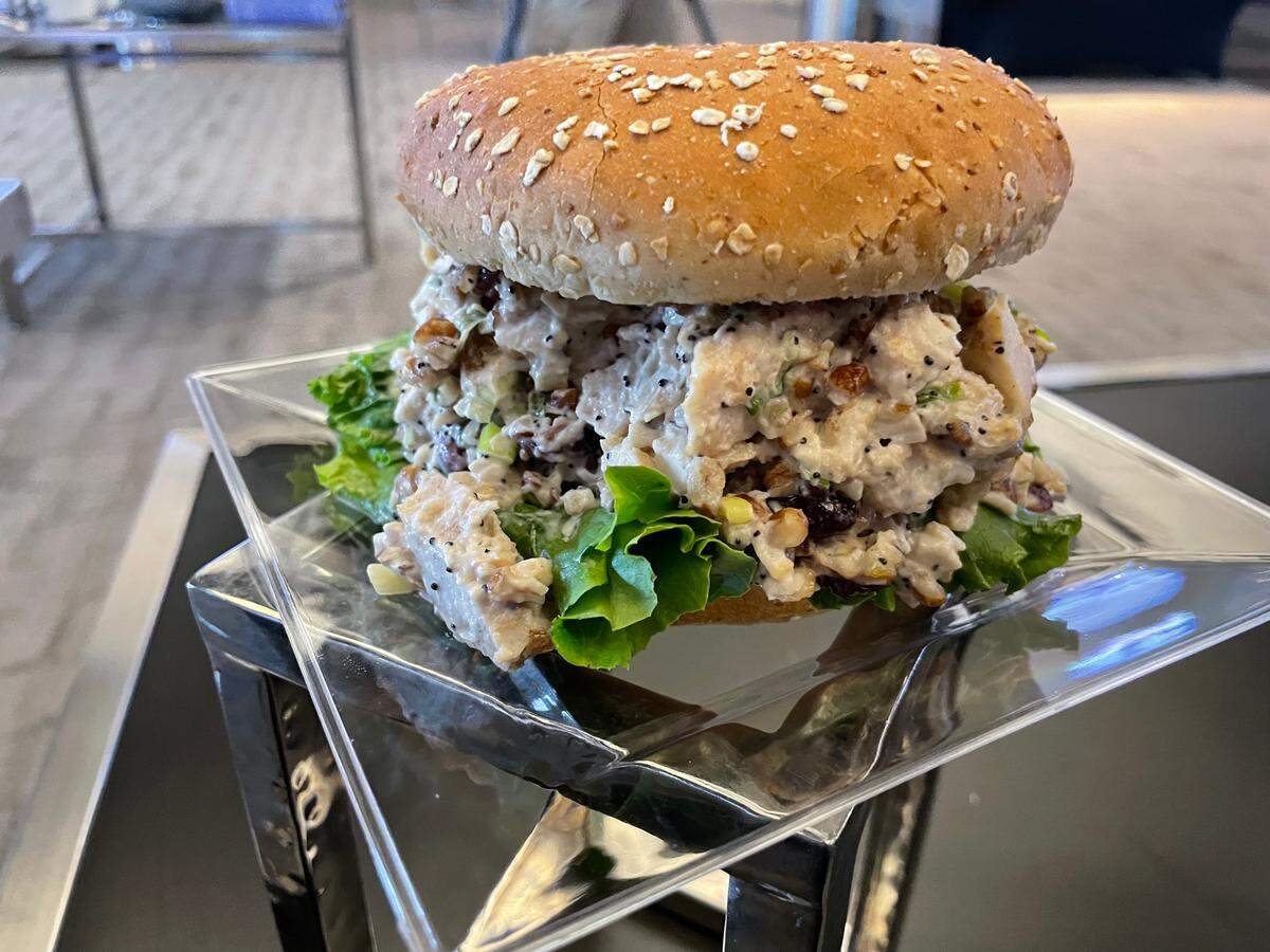 Cranberry pecan chicken salad sandwich available at Dallas Cowboys home games this season.