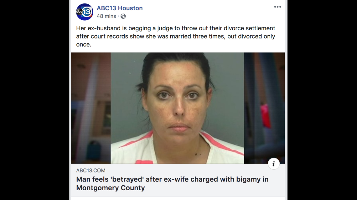 Charity Parchem, 42, was charged with bigamy in February, court documents show.