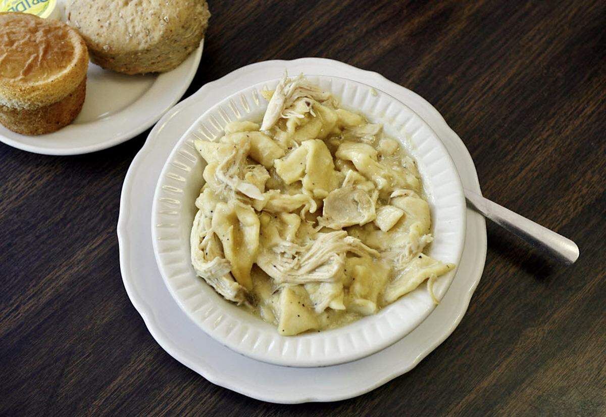 The Paris Coffee Shop’s chicken and dumplings.