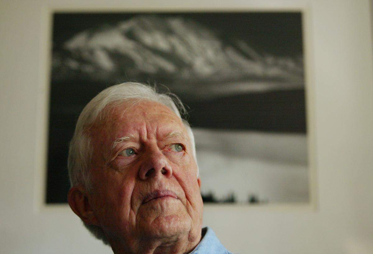 Former President Jimmy Carter in 2003, at his home in Plains, Georgia. 