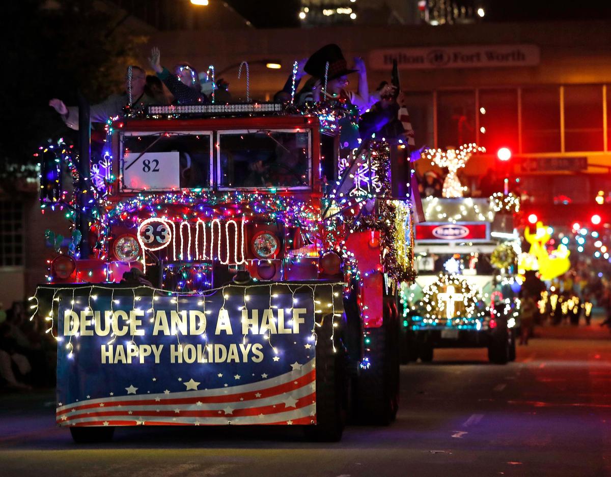 Intricately lit floats awed those who attended the Parade of Lights in downtown Fort Worth, Texas, on Nov. 24, 2019.