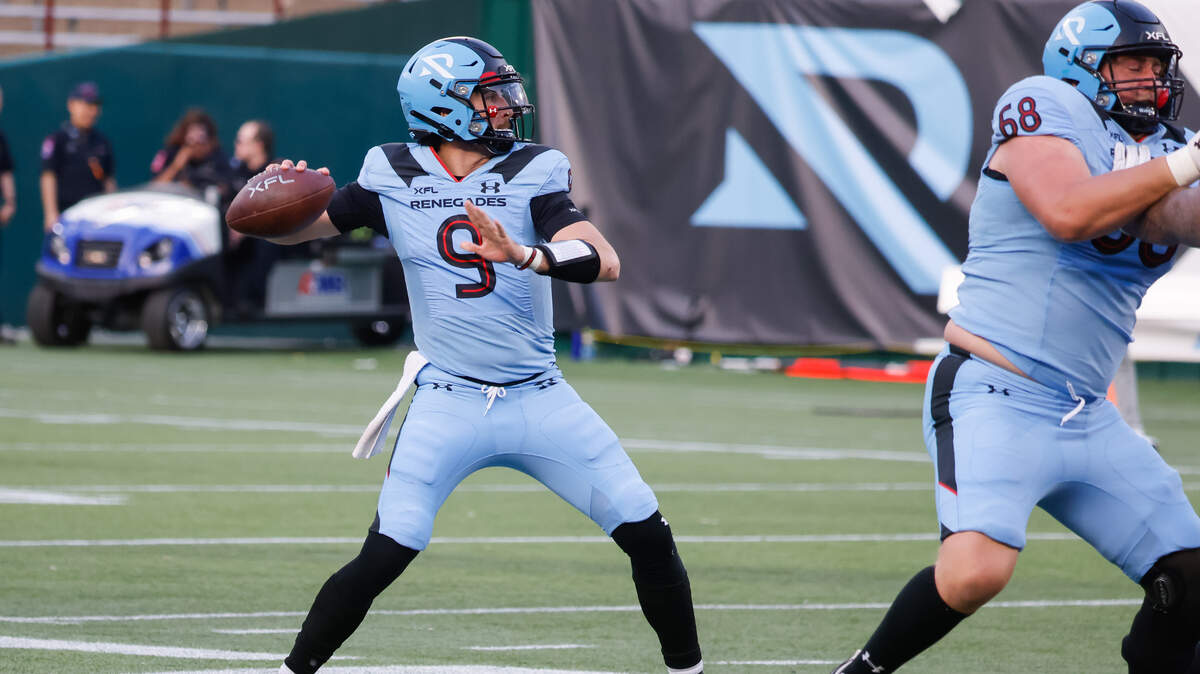 Arlington Renegades quarterback Drew Plitt had his best game of the season against the Seattle Sea Dragons.