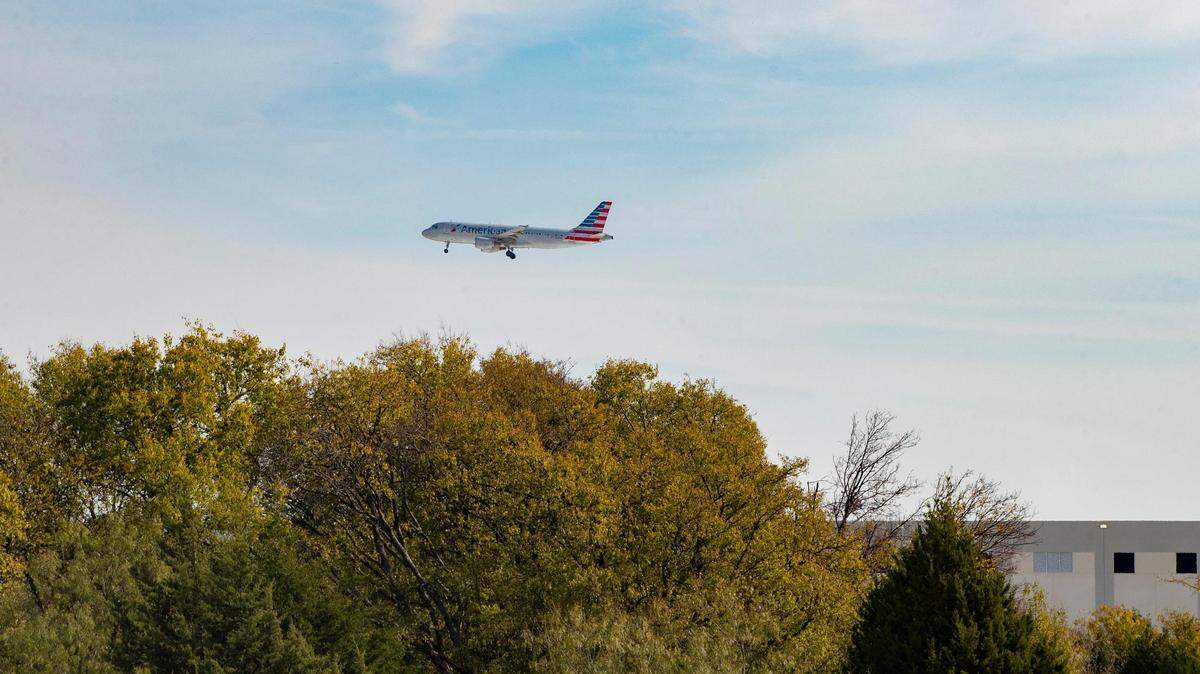 A plane takes off from the Dallas Fort Worth International Airport on Friday, Nov. 18, 2022.