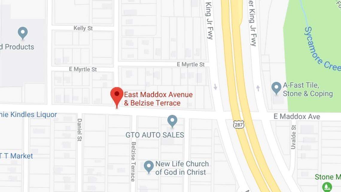 A woman died early Sunday from injuries she suffered when she was hit by a vehicle at E. Maddox Ave. and Belzise Terrace in Fort Worth.