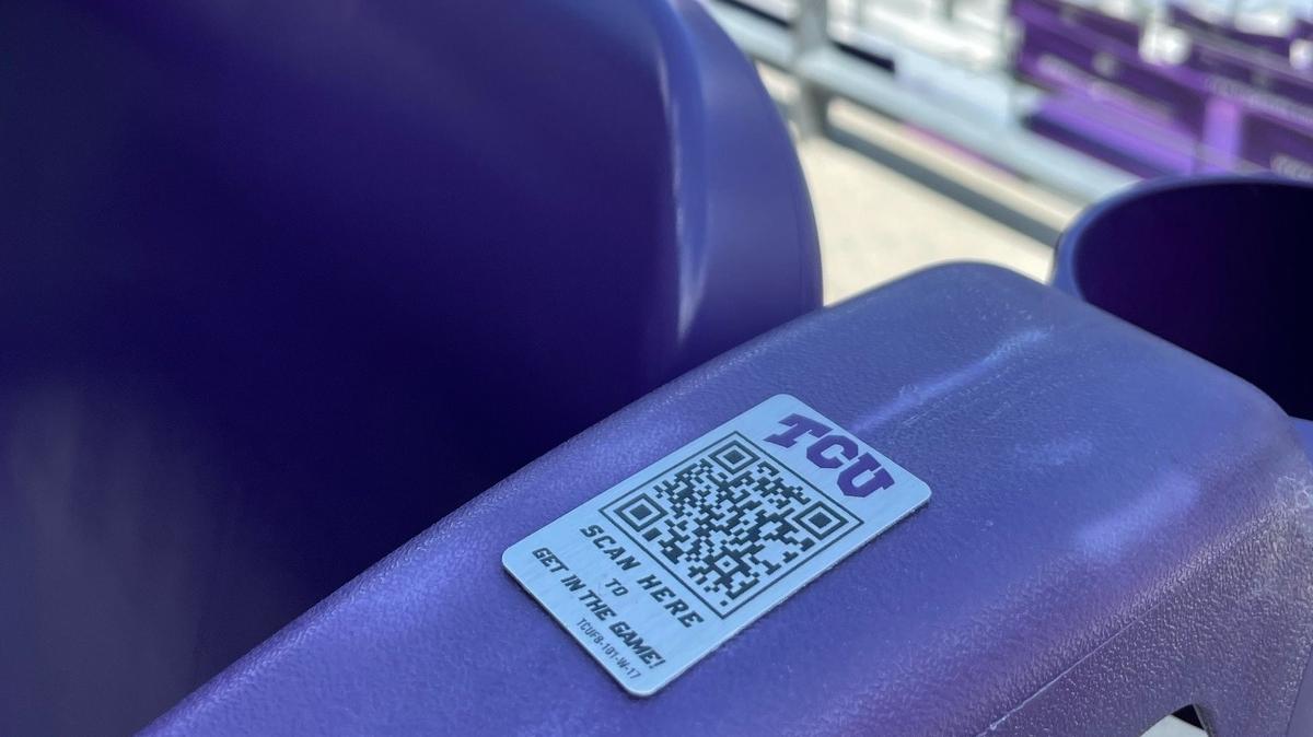TCU has partnered with Fort Worth-based Digital Seat Media to install digital tags at every seat.