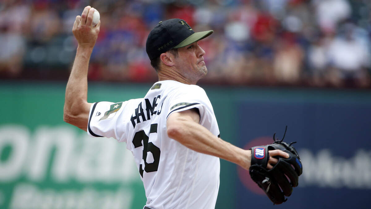 Rangers starter pitcher Cole Hamels gave up five earned runs Sunday against the Royals, all in the first three innings of the loss in Arlington.