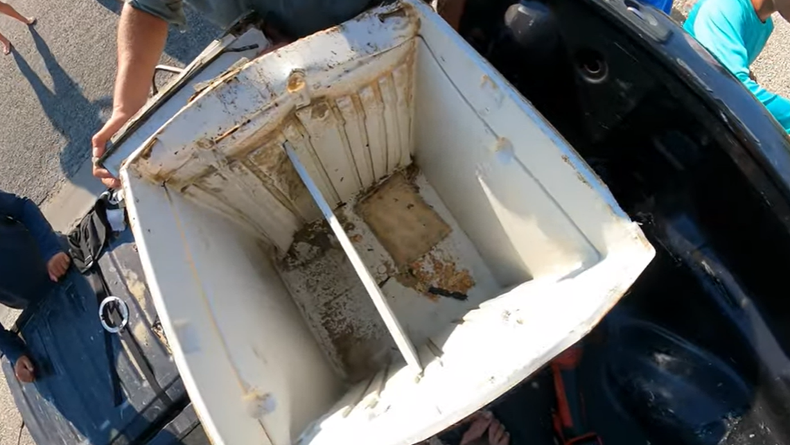 After ripping the door off the safe, Tunnell discovered what was inside.