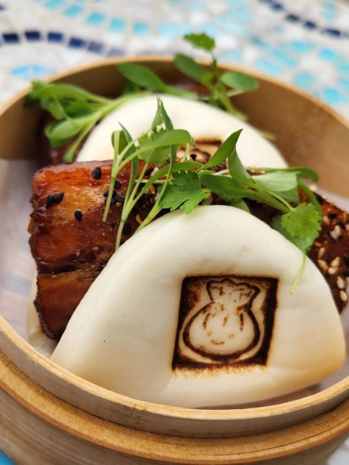 Pork Belly Bao Bun at Pantry on Magnolia in Fort Worth on September 16, 2025. Traditional options available in Pork Belly, Sweet & Spicy Thai style Rib (shredded pork rib) and Local Tofu.