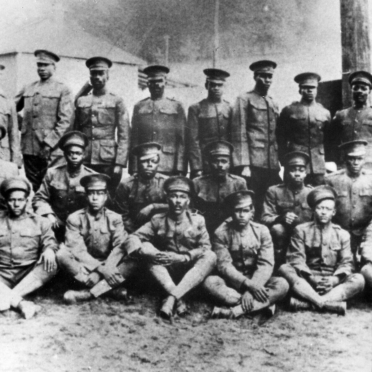 A photograph of Buffalo Soldiers
