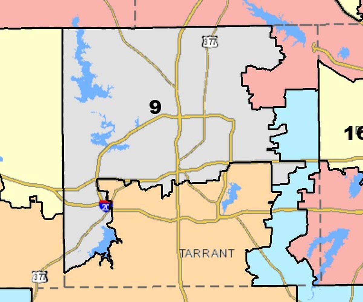 There is a Senate District 9 runoff election on Jan. 31. Pictured are the boundaries of the North Texas district.