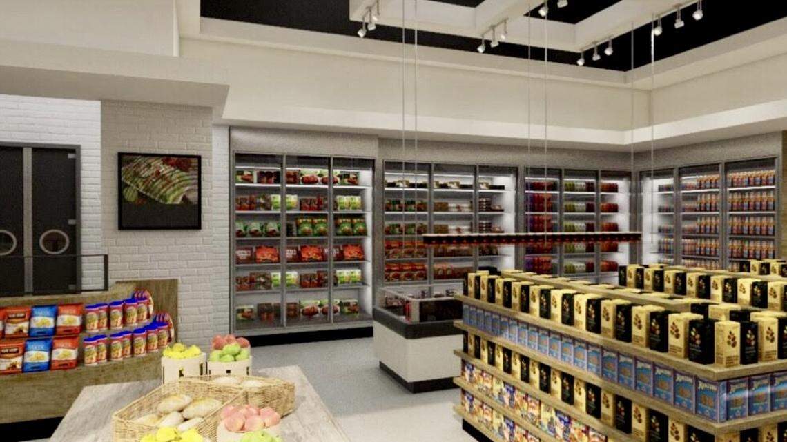 The new Neighbor’s House Grocery will replace a bank at Sixth and Lamar streets.