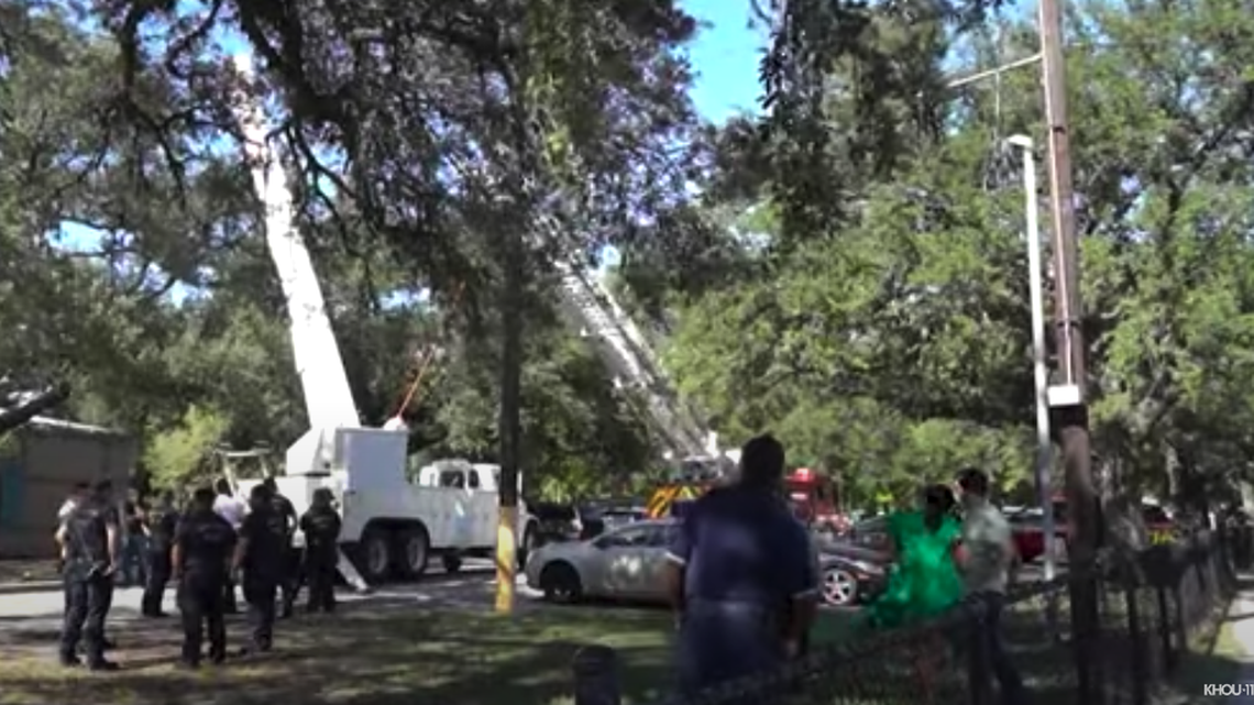 A worker was electrocuted outside a Harris County, Texas, polling location on Election Day, officials say.